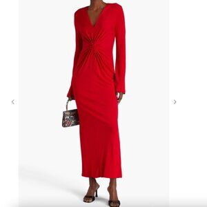 DIANE VON FURSTENBERG Lauren Dress Diane RED MAXI SIZE XL $438 MSRP
